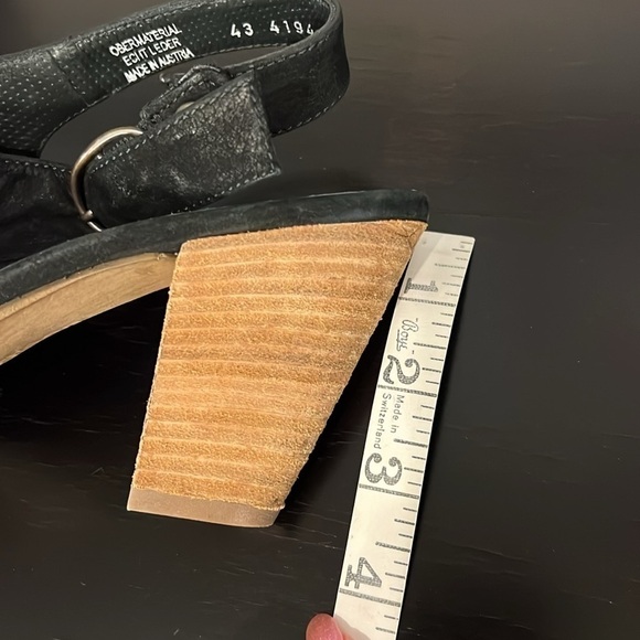 Paul Green Rival Sandal, black nubuck leather, scrunched look,slingback, 8.5 - Picture 11 of 16